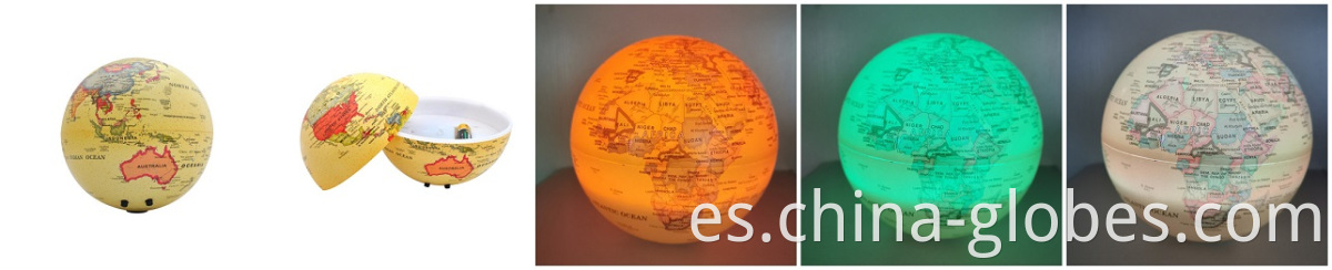 spinning globe with led lighting